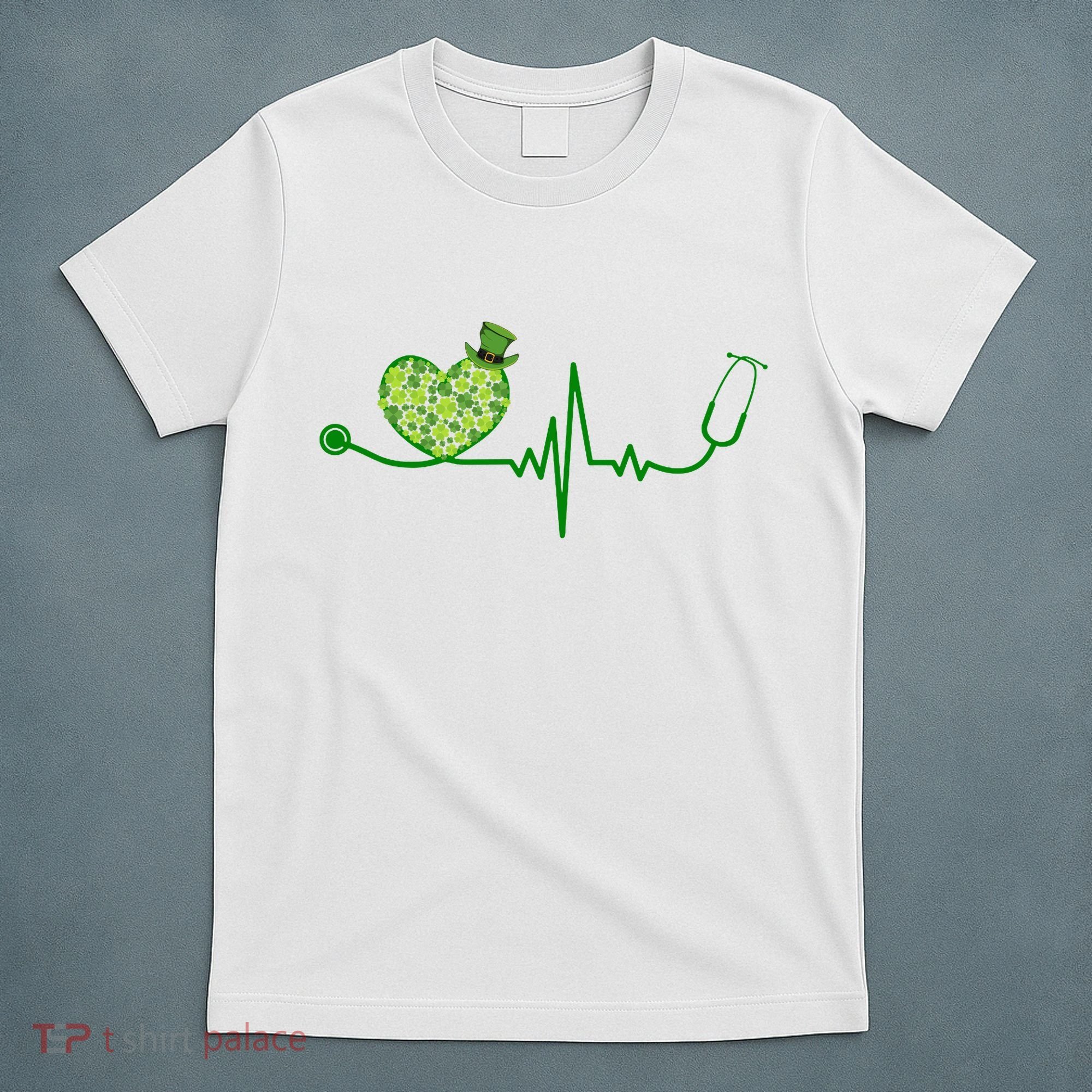 St Patricks Day Heartbeat Nurse T-Shirt