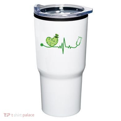 St Patricks Day Heartbeat Nurse Tumbler