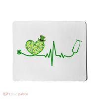 St Patricks Day Heartbeat Nurse Mousepad thumb 0