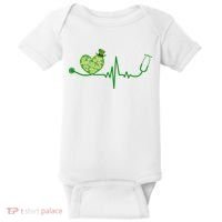 St Patricks Day Heartbeat Nurse Baby Bodysuit thumb 0