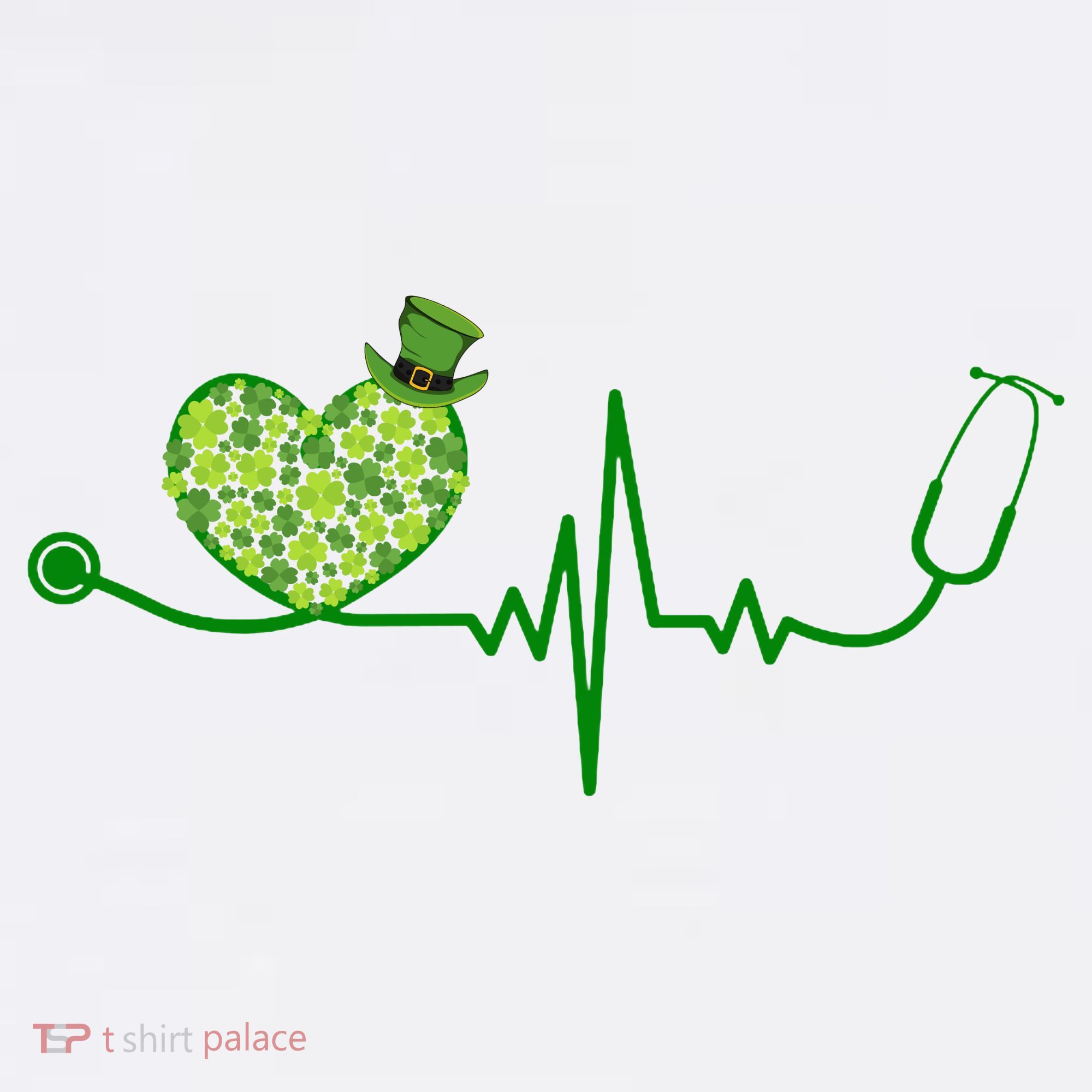 St Patricks Day Heartbeat Nurse Kids Sweatshirt