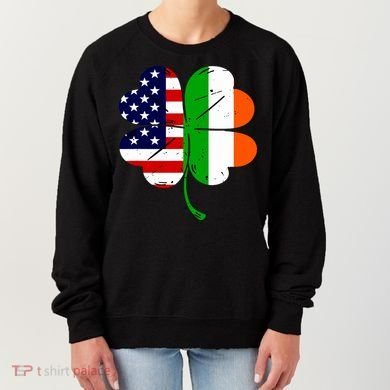 St Patricks Day Irish American Flag Women's Sweatshirt