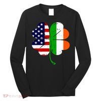 St Patricks Day Irish American Flag Long Sleeve Shirt thumb 0