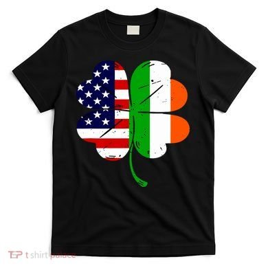 St Patricks Day Irish American Flag T-Shirt