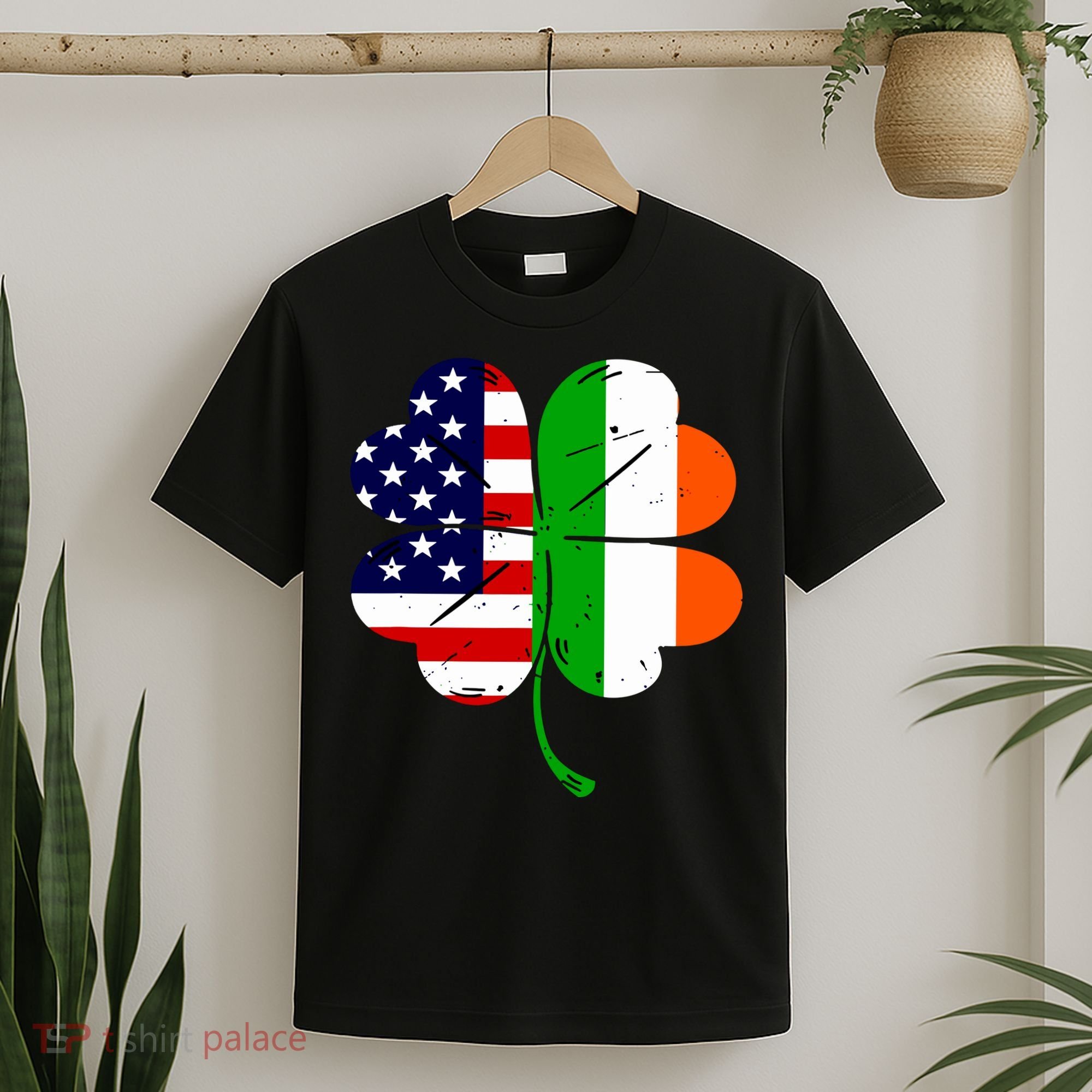 St Patricks Day Irish American Flag T-Shirt