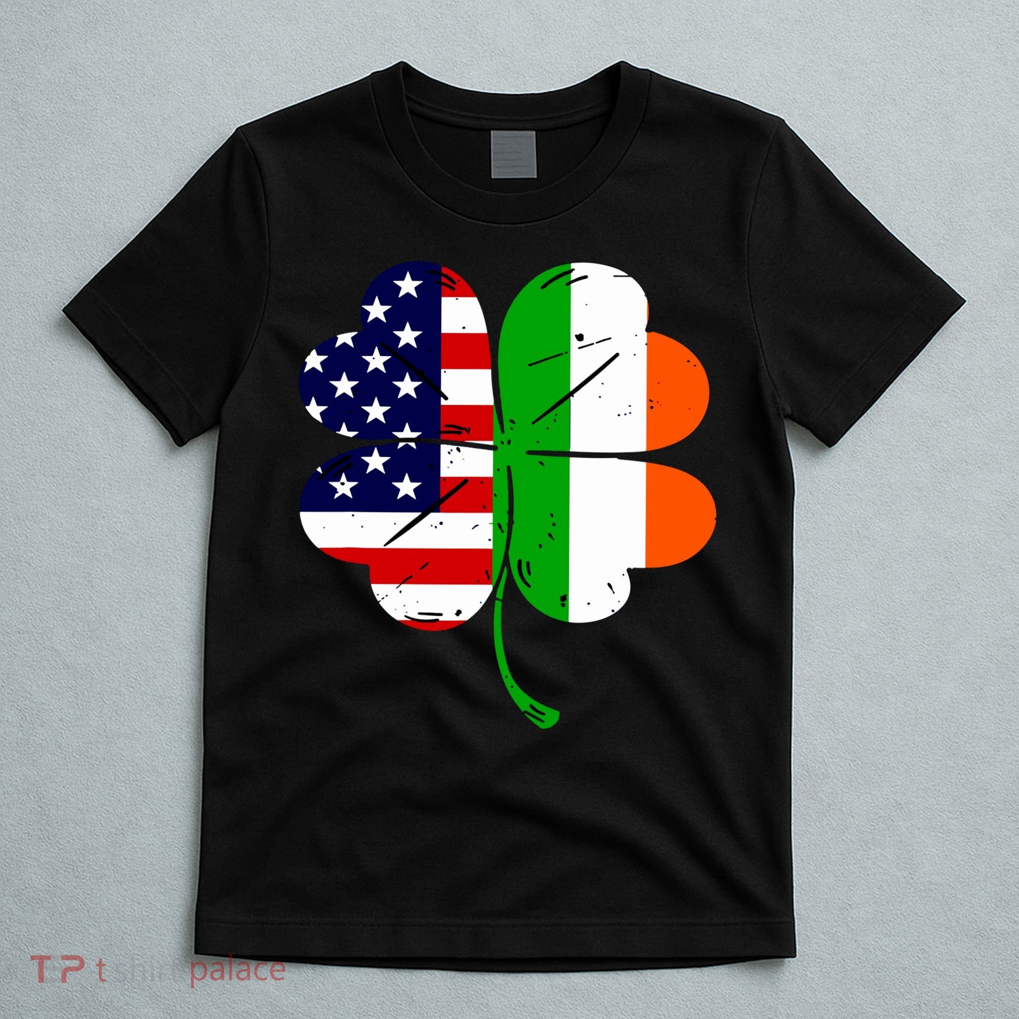 St Patricks Day Irish American Flag T-Shirt