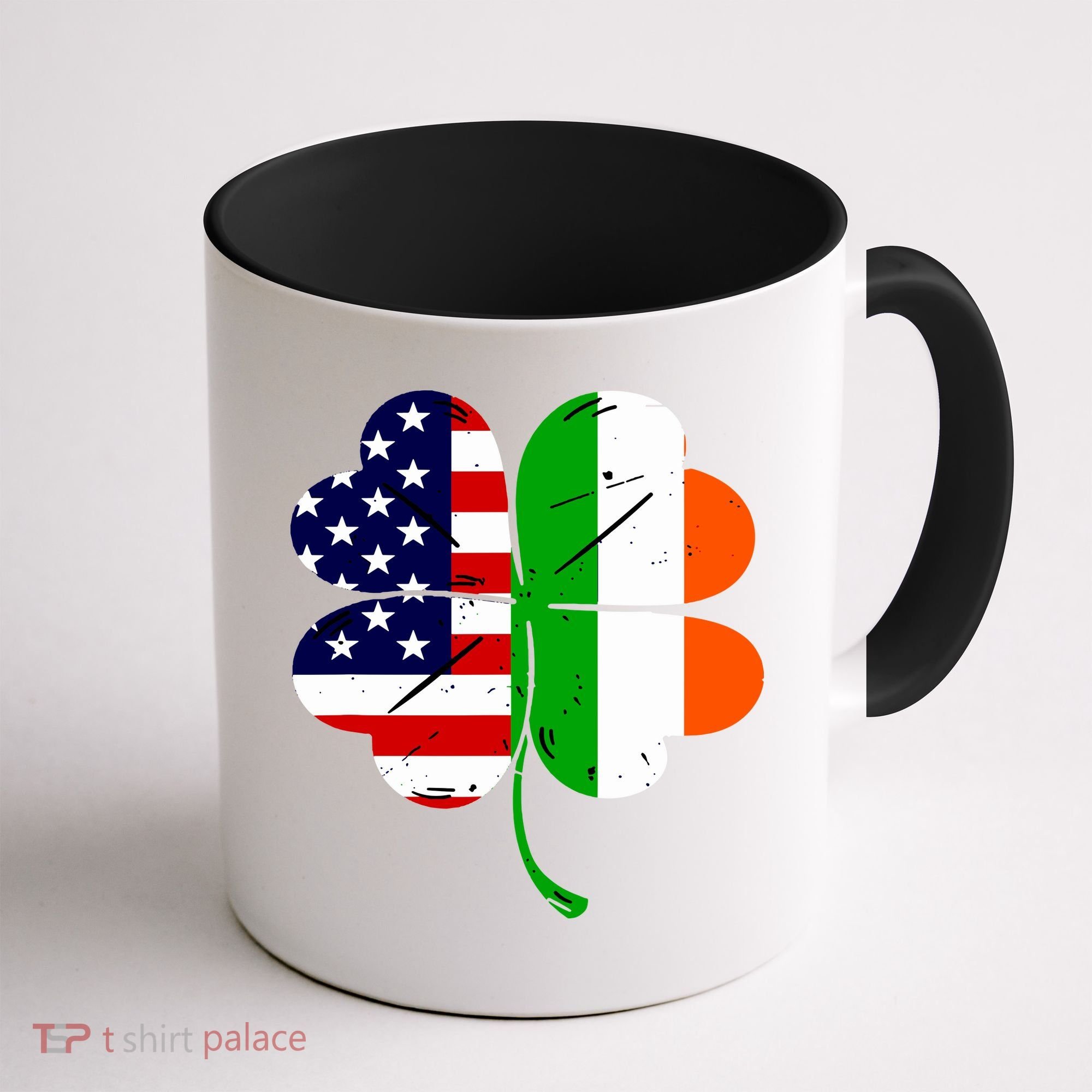 St Patricks Day Irish American Flag Coffee Mug