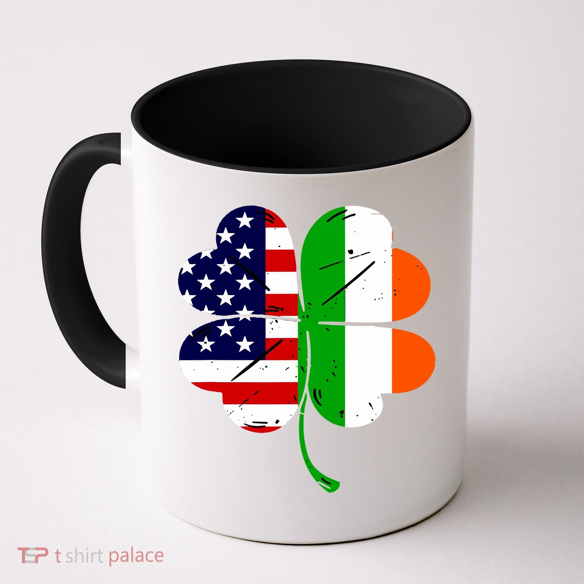 St Patricks Day Irish American Flag Coffee Mug