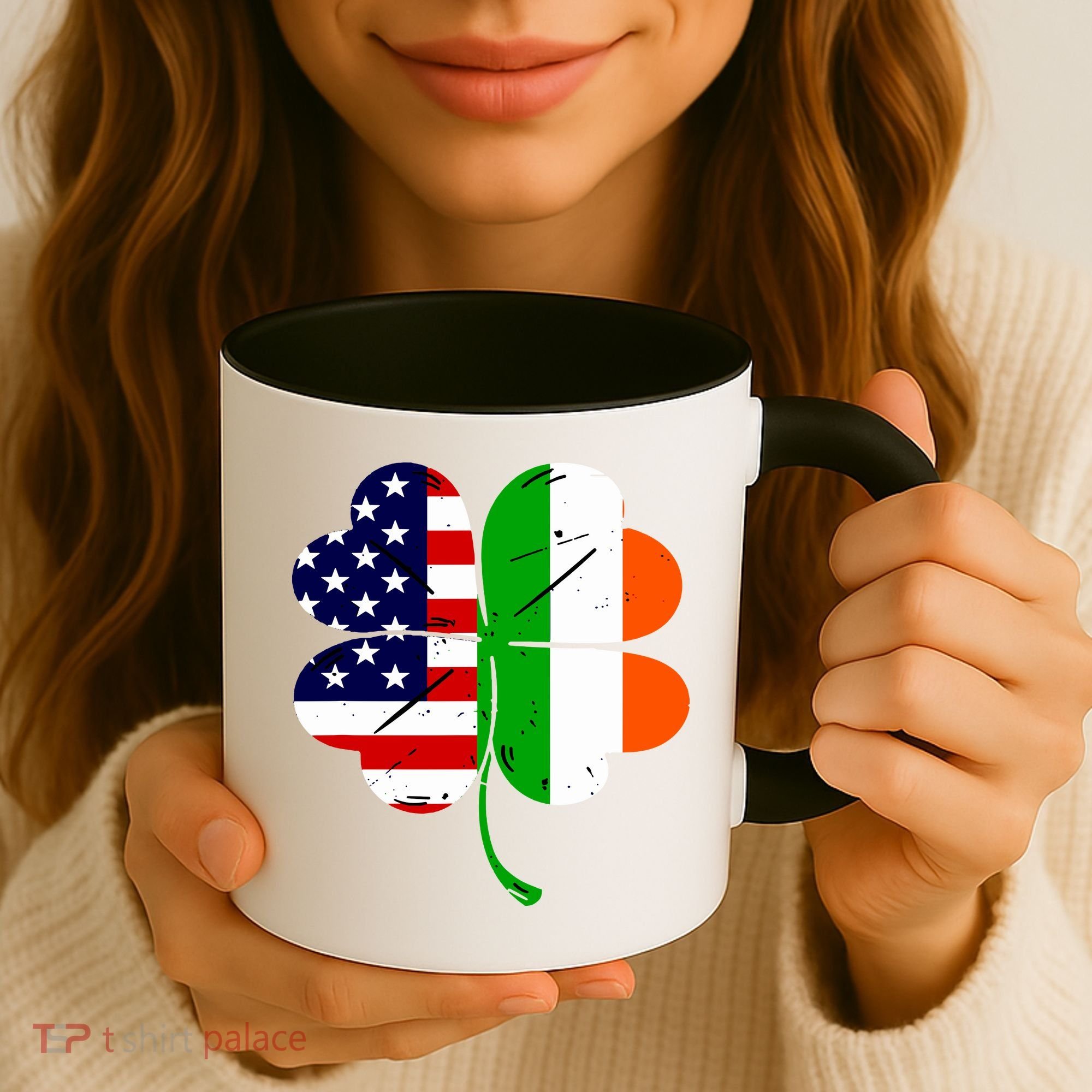 St Patricks Day Irish American Flag Coffee Mug
