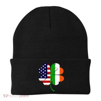 St Patricks Day Irish American Flag Beanie