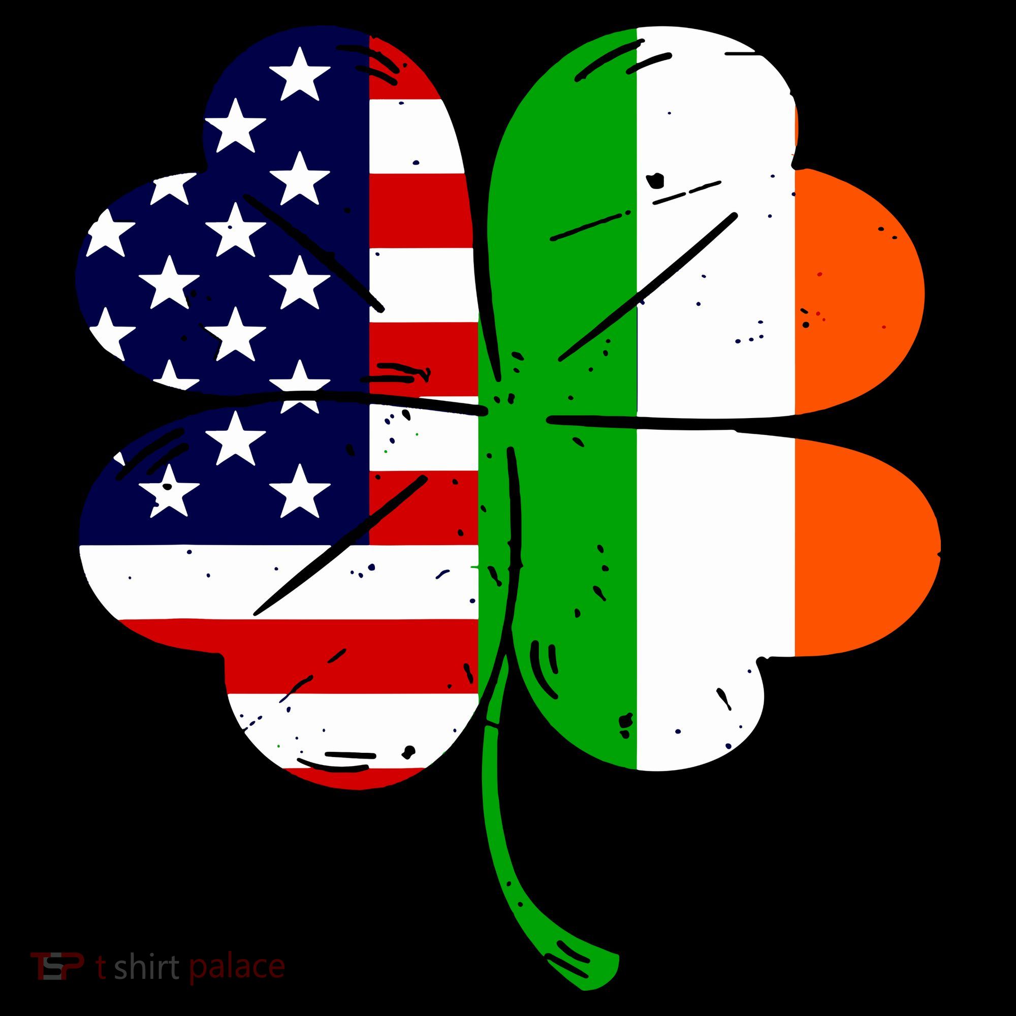 St Patricks Day Irish American Flag Coaster