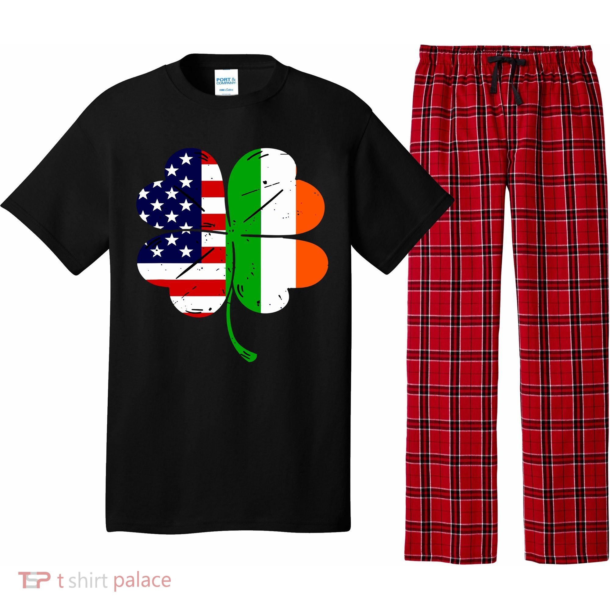St Patricks Day Irish American Flag Pajama Set