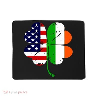 St Patricks Day Irish American Flag Mousepad