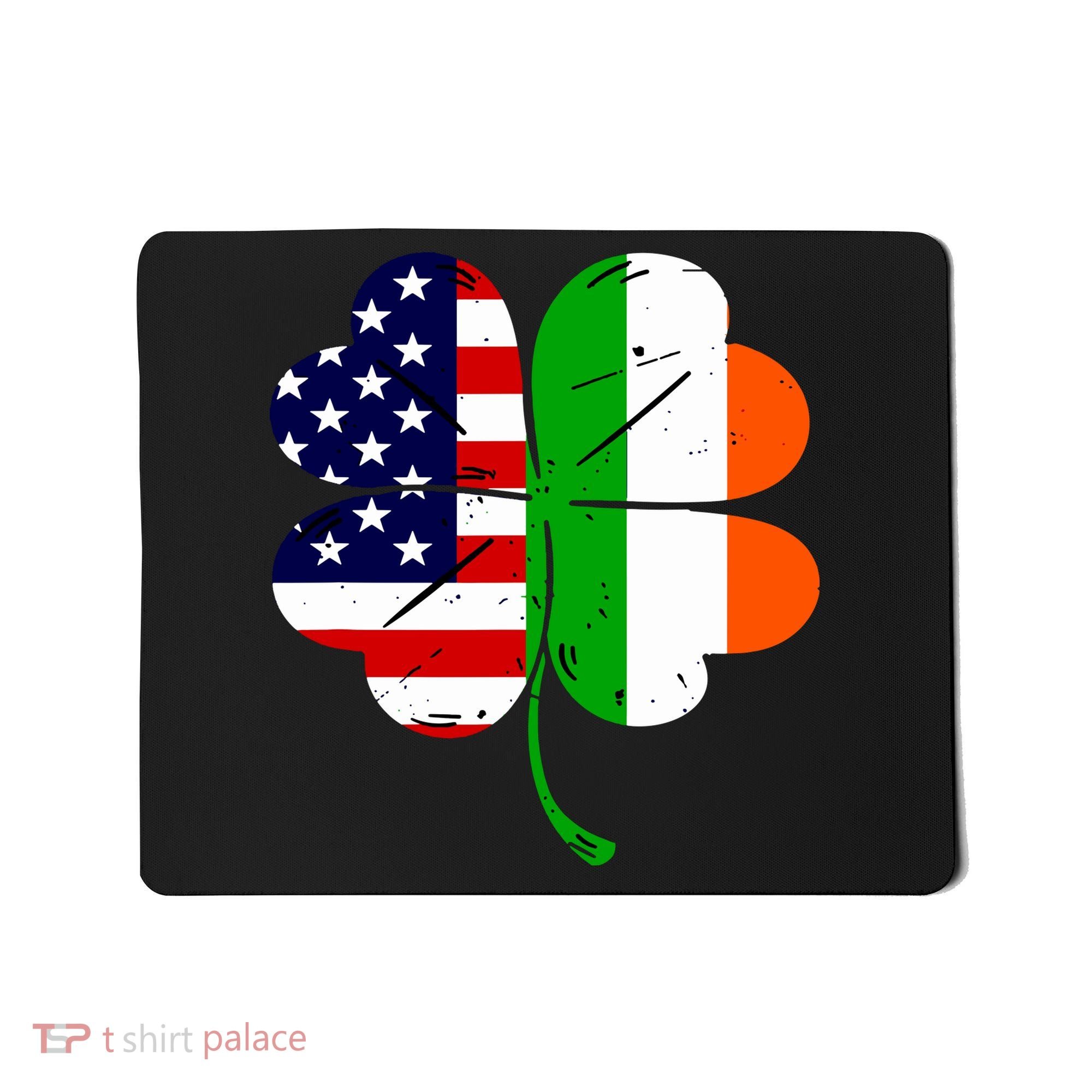 St Patricks Day Irish American Flag Mousepad
