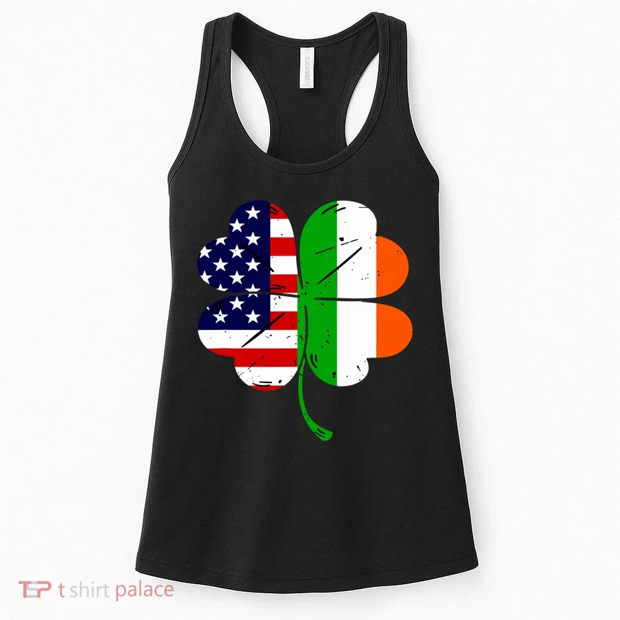 St Patricks Day Irish American Flag Women's Tank Top