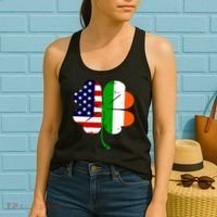 St Patricks Day Irish American Flag Women's Tank Top thumb 2