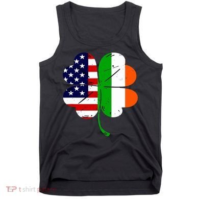 St Patricks Day Irish American Flag Tank Top