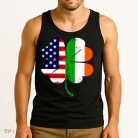 St Patricks Day Irish American Flag Tank Top thumb 3