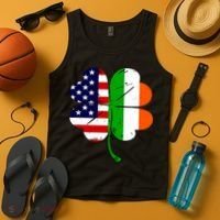 St Patricks Day Irish American Flag Tank Top thumb 4