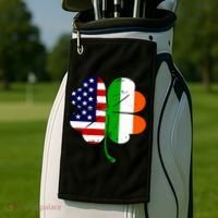 St Patricks Day Irish American Flag Golf Towel thumb 2