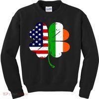 St Patricks Day Irish American Flag Kids Sweatshirt thumb 0