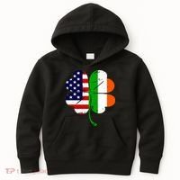 St Patricks Day Irish American Flag Kids Hoodie thumb 0