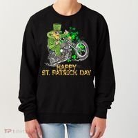 St Patrick Day Motorcycle Bike Biker Rider Plus Size Women's Sweatshirt thumb 0