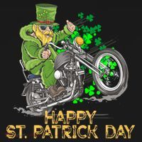 St Patrick Day Motorcycle Bike Biker Rider Plus Size USA-Made Doggie Bandana thumb 2