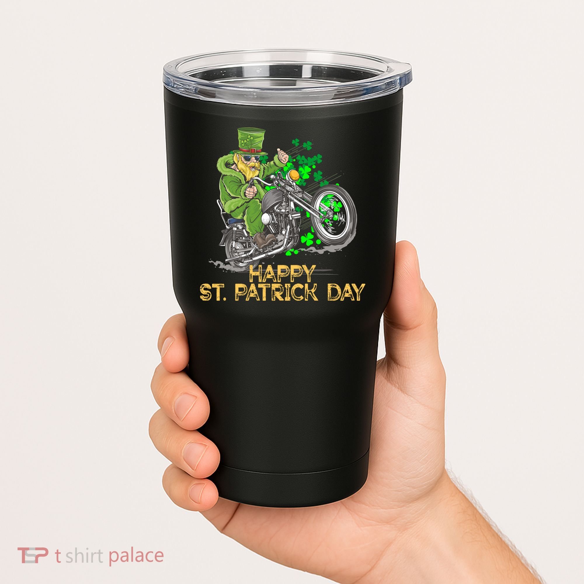 St Patrick Day Motorcycle Bike Biker Rider Plus Size Tumbler