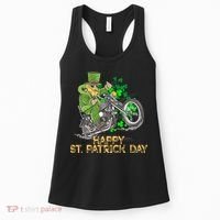 St Patrick Day Motorcycle Bike Biker Rider Plus Size Women's Tank Top thumb 0