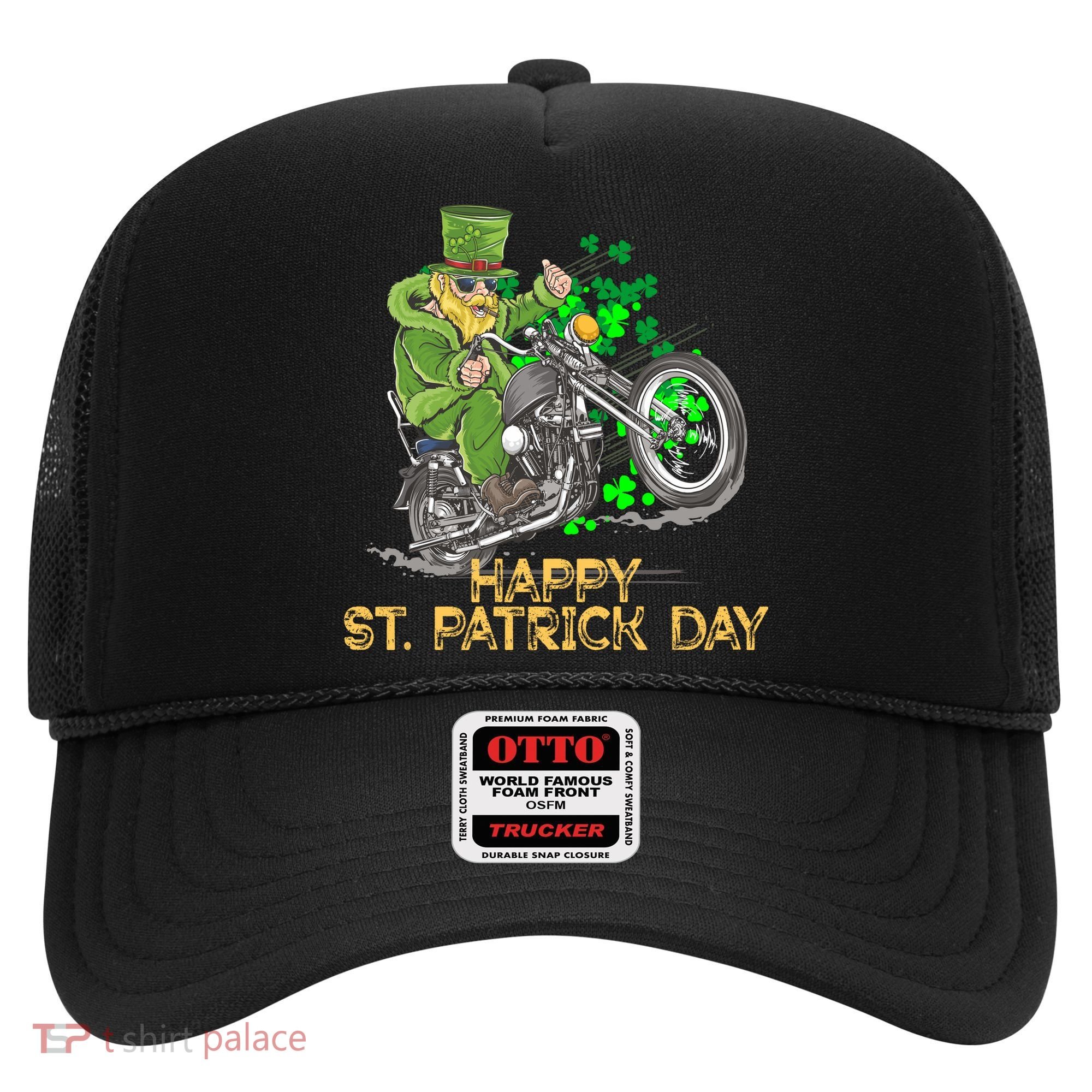 St Patrick Day Motorcycle Bike Biker Rider Plus Size Hat