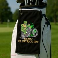St Patrick Day Motorcycle Bike Biker Rider Plus Size Golf Towel thumb 2