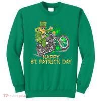 St Patrick Day Motorcycle Bike Biker Rider Plus Size Sweatshirt thumb 0