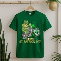 St Patrick Day Motorcycle Bike Biker Rider Plus Size T-Shirt thumb 2