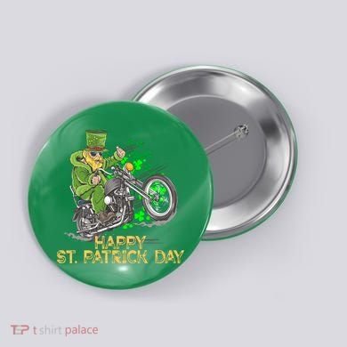 St Patrick Day Motorcycle Bike Biker Rider Plus Size Button