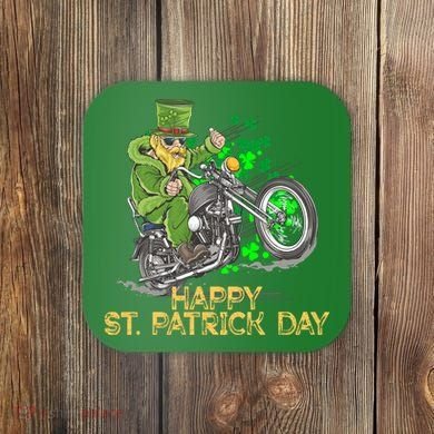 St Patrick Day Motorcycle Bike Biker Rider Plus Size Coaster