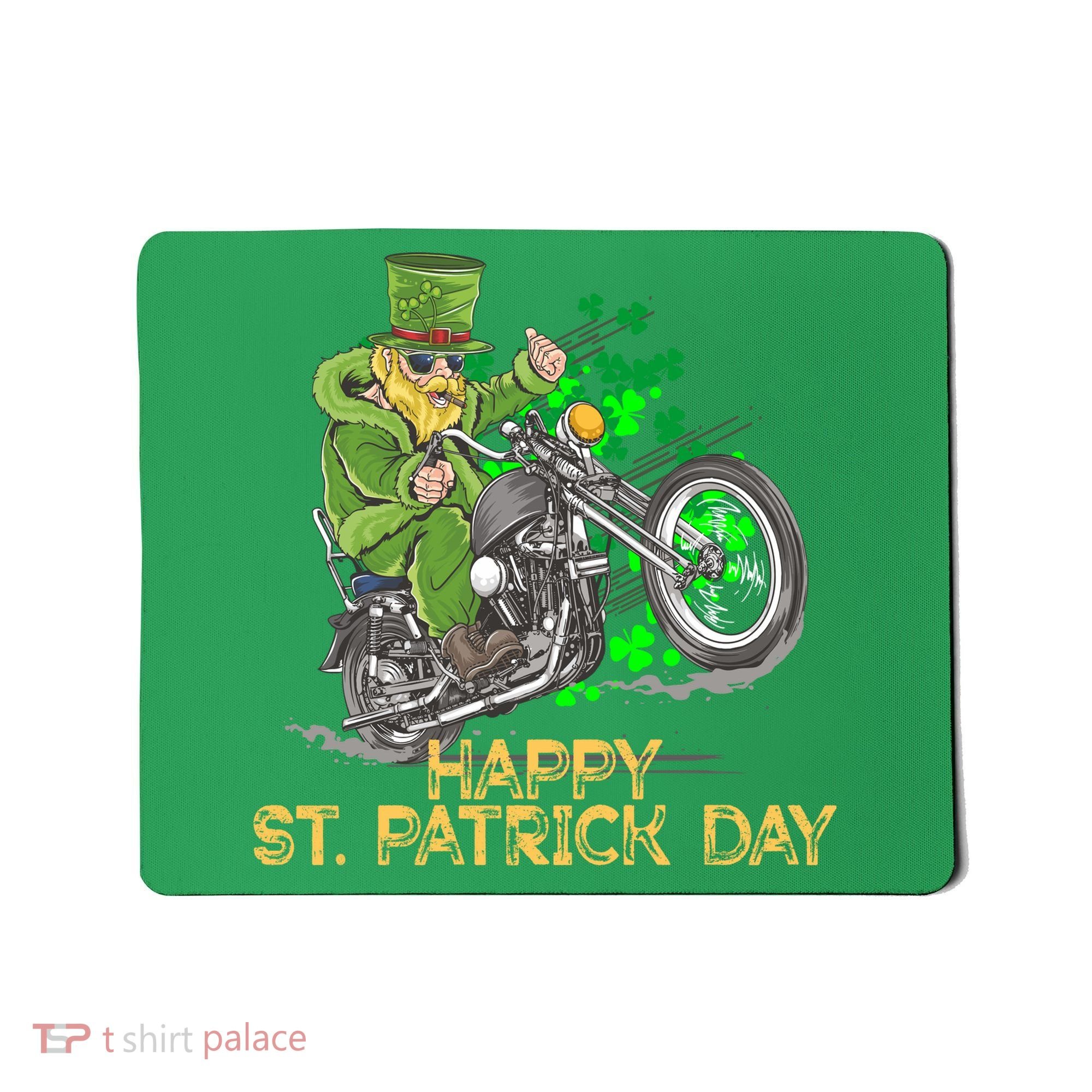 St Patrick Day Motorcycle Bike Biker Rider Plus Size Mousepad
