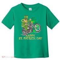 St Patrick Day Motorcycle Bike Biker Rider Plus Size Toddler T-Shirt thumb 0
