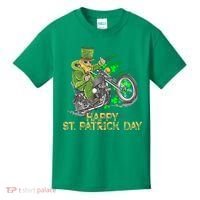 St Patrick Day Motorcycle Bike Biker Rider Plus Size Kids T-Shirt thumb 0