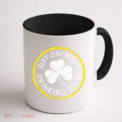 St Patricks Day Just One More Drinking Team Irish Shamrock Gift Coffee Mug back