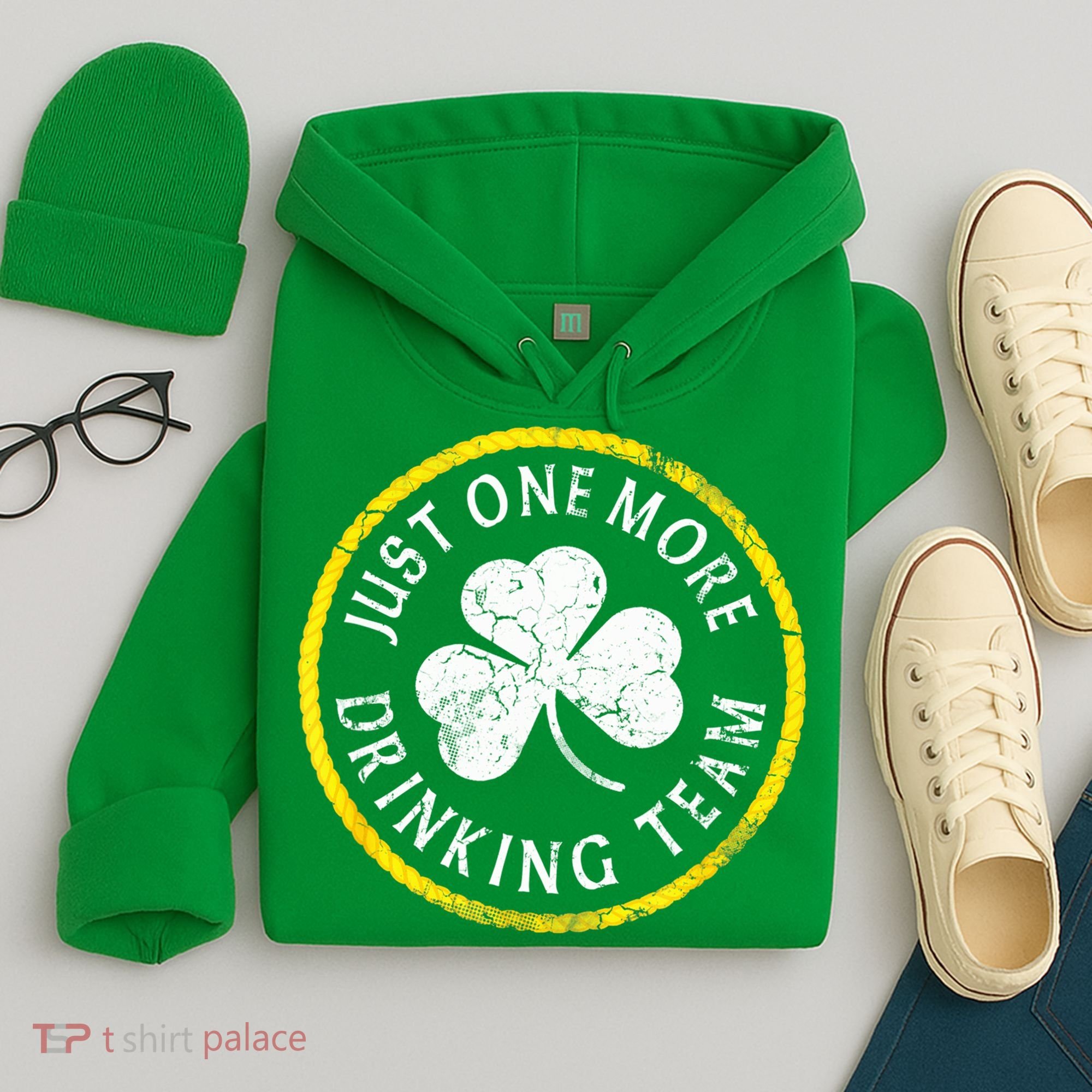 St Patricks Day Just One More Drinking Team Irish Shamrock Gift Hoodie