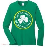 St Patricks Day Just One More Drinking Team Irish Shamrock Gift Women's Long Sleeve Shirt thumb 0