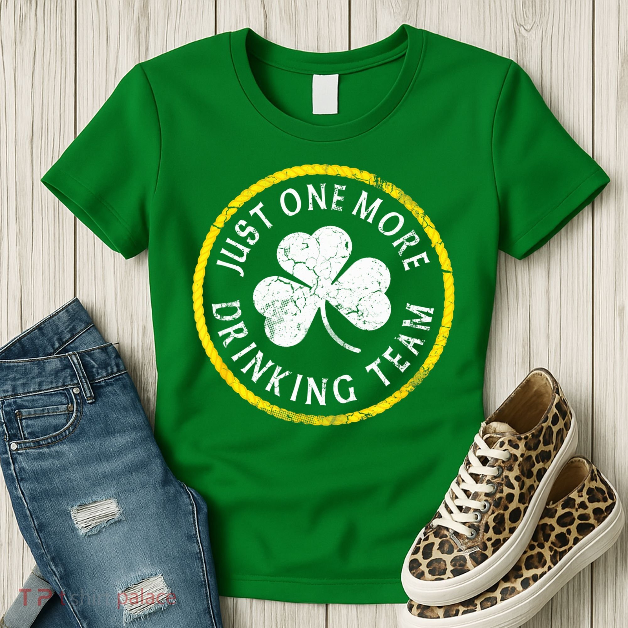 St Patricks Day Just One More Drinking Team Irish Shamrock Gift Women's T-Shirt