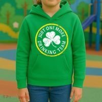 St Patricks Day Just One More Drinking Team Irish Shamrock Gift Kids Hoodie thumb 3