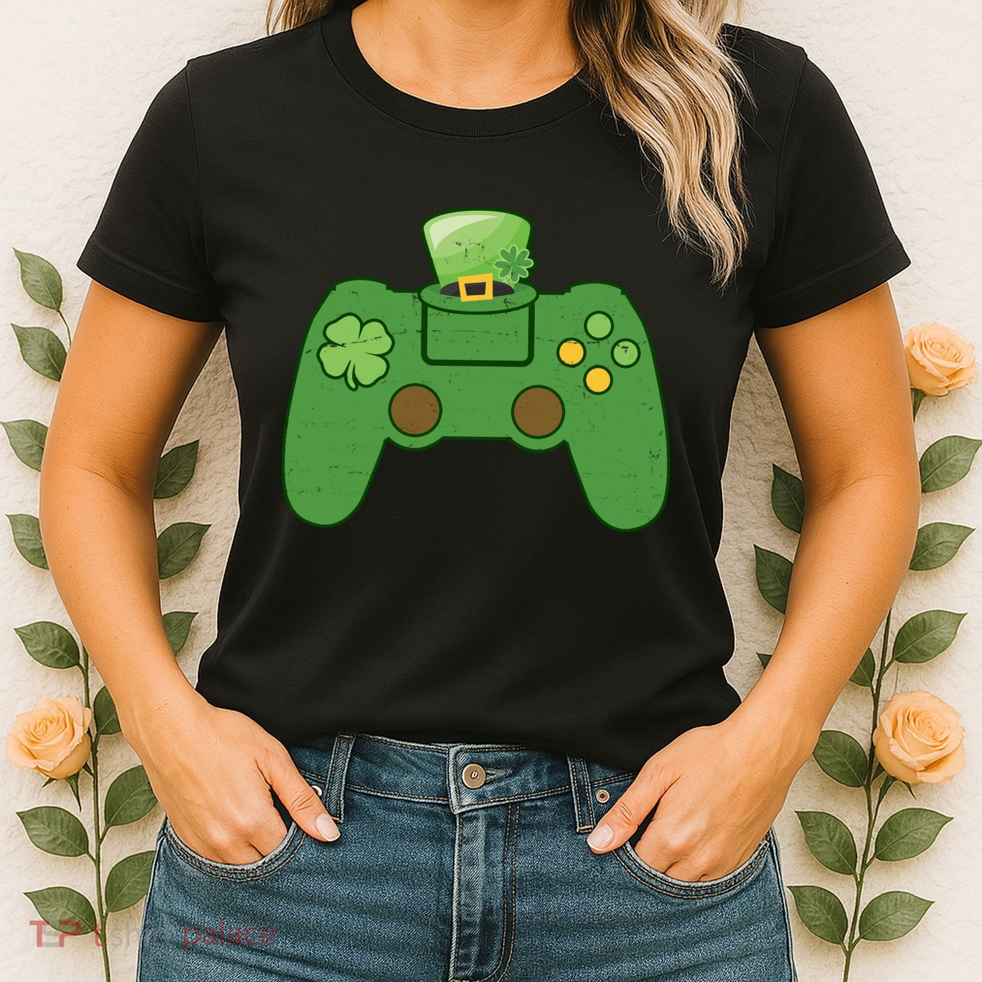 St Patrick's Day Gaming Controller Women's T-Shirt
