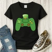 St Patrick's Day Gaming Controller Women's T-Shirt thumb 3