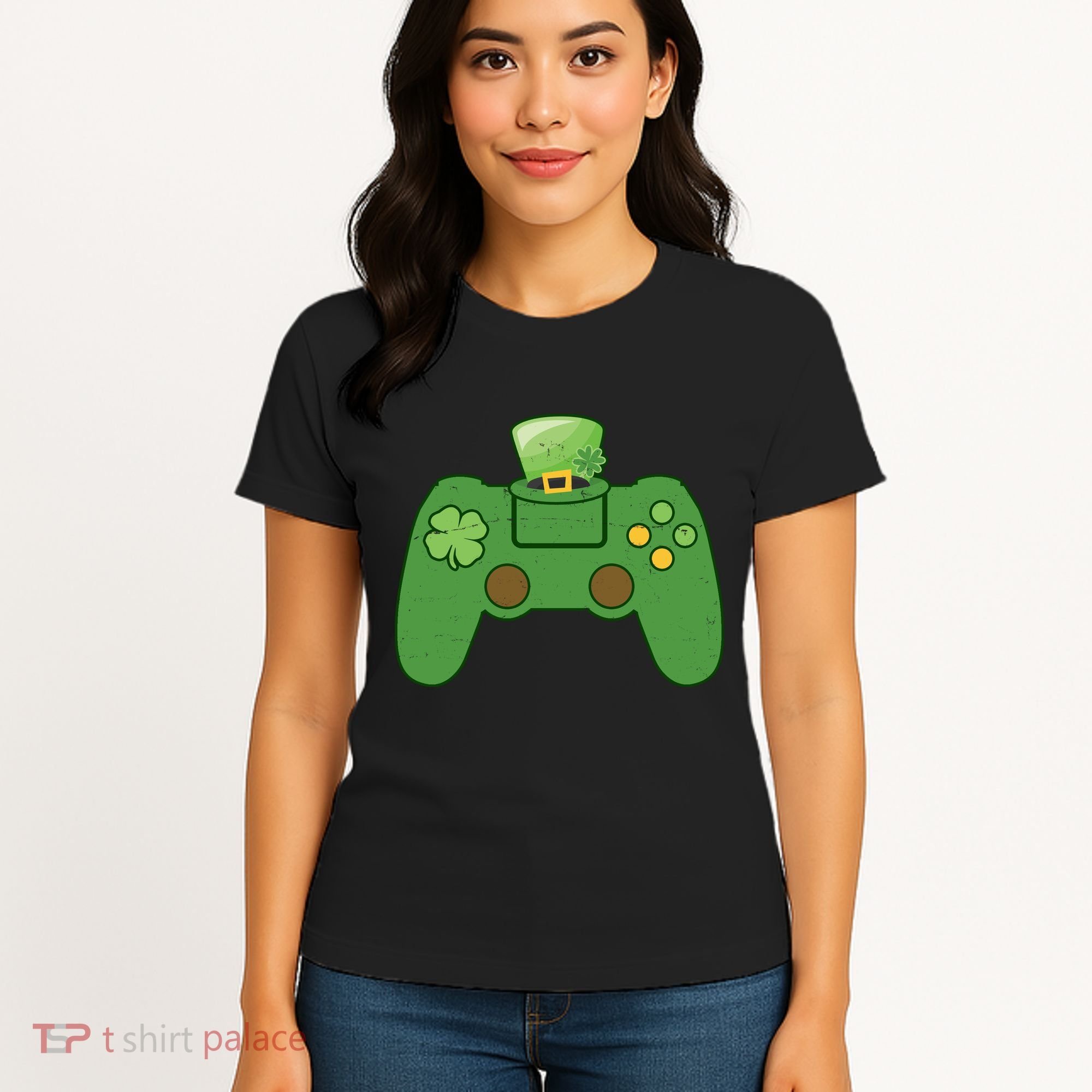 St Patrick's Day Gaming Controller Women's T-Shirt