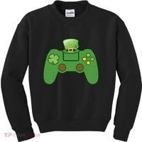 St Patrick's Day Gaming Controller Kids Sweatshirt thumb 0
