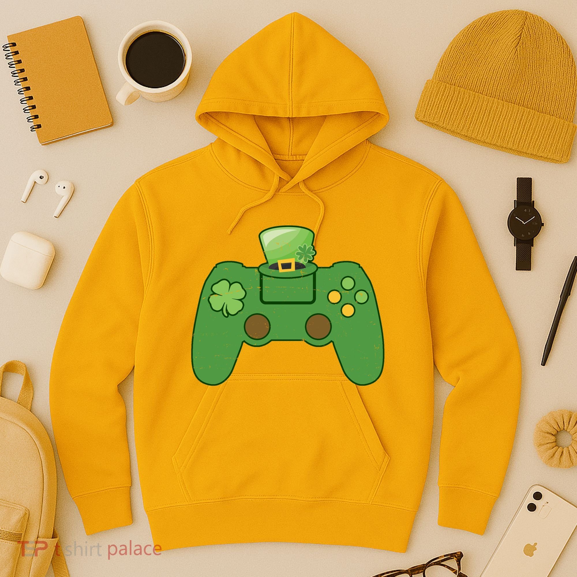St Patrick's Day Gaming Controller Hoodie