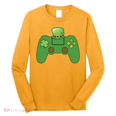 St Patrick's Day Gaming Controller Long Sleeve Shirt